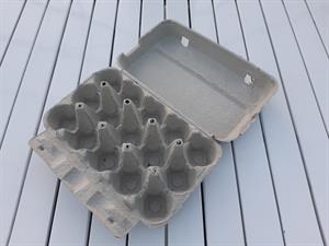 Æggebakker, 15 styks, gråt pap. 300 bakker